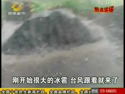 湘西龙山：狂风挟裹板栗大冰雹 倾泻十余分钟