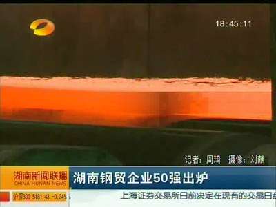 湖南钢贸企业50强出炉