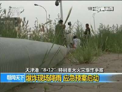 [视频]天津港“8·12”特别重大火灾爆炸事故 爆炸现场降雨 应急预案启动
