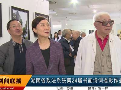 湖南省政法系统第24届书画诗词摄影作品展开幕