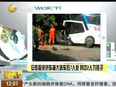 [视频]安徽接亲轿车撞大客车致7人死 其中2人为孩子