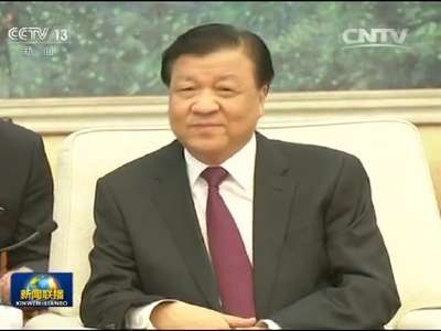 [视频]刘云山会见老挝人革党中央总书记朱马里