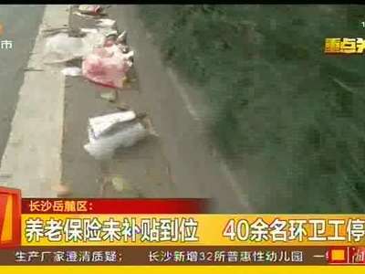 养老保险未补贴到位 长沙岳麓区40余名环卫工停工