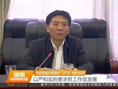 孙金龙指导益阳市委常委班子“三严三实”专题民主生活会