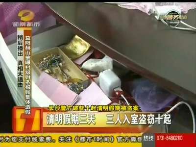 长沙警方破获十起清明假期被盗案