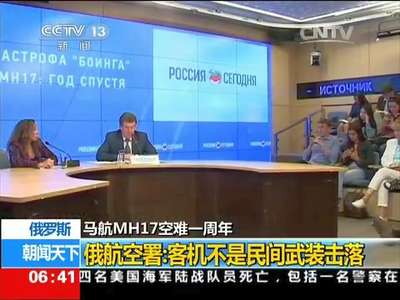 [视频]马航MH17空难一周年 荷兰 调查方：技术调查报告草案内容保密