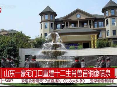 [视频]山东一豪宅仿圆明园重建十二生肖兽首铜像喷泉