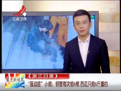 [视频]“强迫症”小偷：钢管每次偷6根 西瓜只偷6斤重的