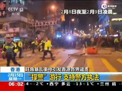 [视频]现场：香港发起“撑警”大游行 要求严惩暴乱者