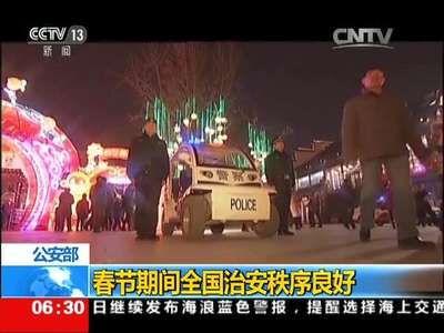 [视频]公安部：春节期间全国治安秩序良好