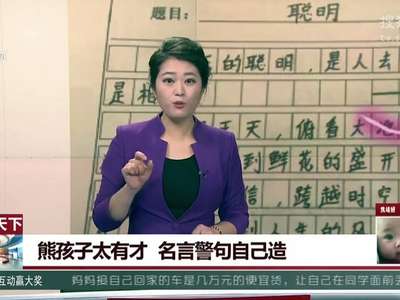 [视频]熊孩子太有才 名言警句自己造