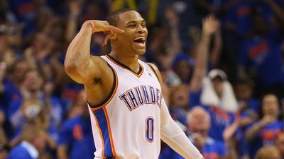 走在时尚前沿!威少皮衣皮裤潮范儿入场引关注