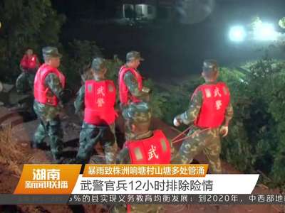 暴雨致株洲响塘村山塘多处管涌 武警官兵12小时排除险情