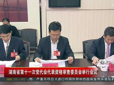 湖南省第十一次党代会代表资格审查委员会举行会议
