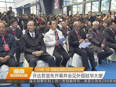 2016中国（长沙）国际轨道交通博览会暨高铁经济论坛开幕 许达哲宣布开幕并会见外国驻华大使