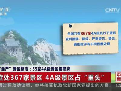 [视频]“最严”景区整治：55家4A级景区被摘牌