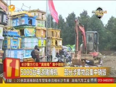 5000台电游赌博机  部分涉黄物品集中销毁