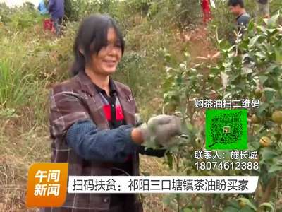 扫码扶贫：祁阳三口塘镇茶油盼买家
