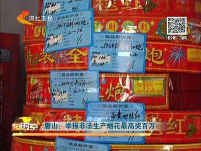 [视频]唐山：举报非法生产烟花最高奖百万