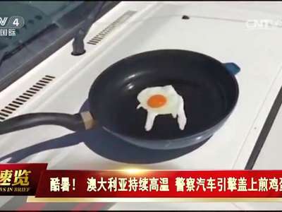 [视频]酷暑！澳大利亚持续高温 警察汽车引擎盖上煎鸡蛋