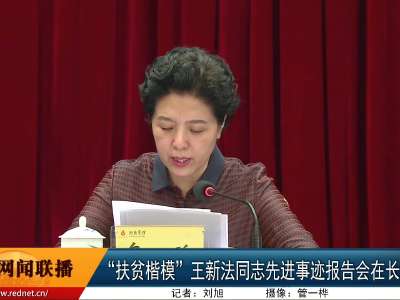 “扶贫楷模”王新法同志先进事迹报告会在长沙举行