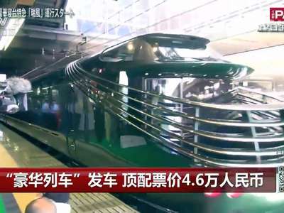 [视频]日“豪华列车”发车 顶配票价4.6万人民币