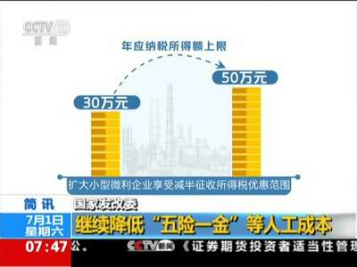 [视频]国家发改委：继续降低“五险一金”等人工成本