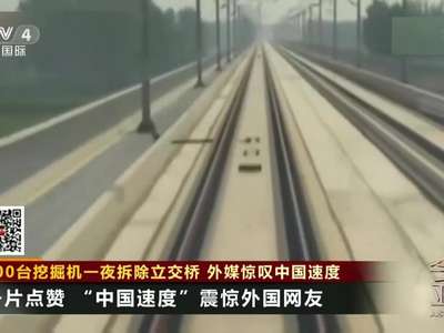 [视频]200台挖掘机一夜拆除立交桥 外媒惊叹中国速度