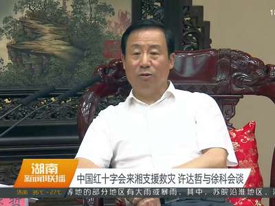 中国红十字会来湘支援救灾 许达哲与徐科会谈