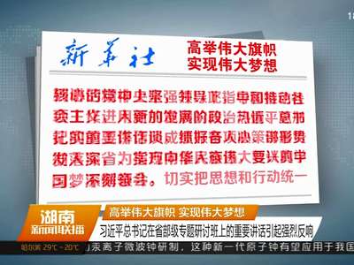 高举伟大旗帜 实现伟大梦想 习近平总书记在省部级专题研讨班上的重要讲话引起强烈反响