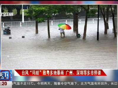 [视频]台风“玛娃”致粤多地暴雨 广州、深圳等多市停课