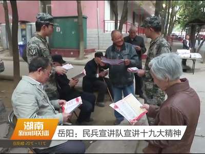 岳阳：民兵宣讲队宣讲十九大精神