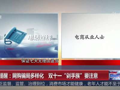 [视频]消费提醒：网购骗局多样化 双十一“剁手族”要注意