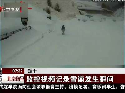 [视频]瑞士 监控视频记录雪崩发生瞬间