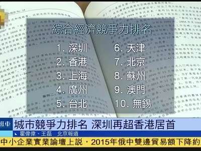 [视频]城市竞争力排名 深圳再超香港居首