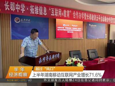 越过“风口” 上半年湖南移动互联网产业增长71.6%