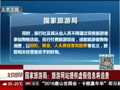 [视频]国家旅游局：旅游网站提供虚假信息将追责