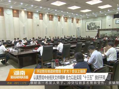 许达哲在省政府党组（扩大）会议上强调 认真贯彻中央相关文件精神