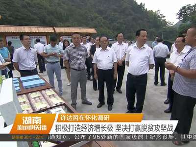 许达哲在怀化调研 积极打造经济增长极 坚决打赢脱贫攻坚战