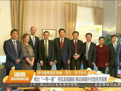 徐守盛率团在瑞典、芬兰、荷兰访问