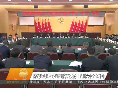 省纪委常委中心组专题学习党的十八届六中全会精神