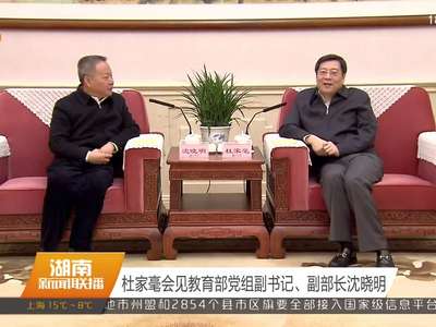 杜家毫会见教育部党组副书记 副部长沈晓明