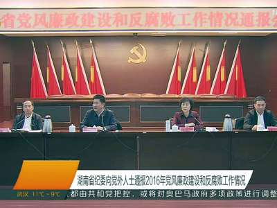 湖南省纪委向党外人士通报2016年党风廉政建设和反腐败工作情况