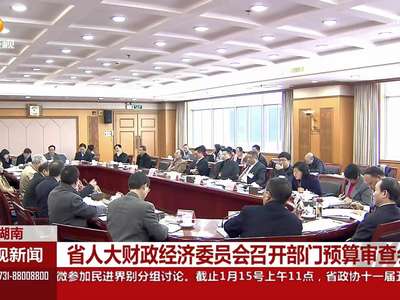 省人大财政经济委员会召开部门预算审查会