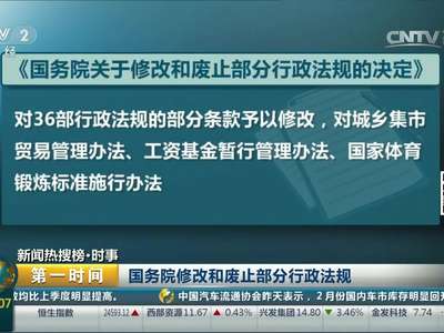 [视频]国务院修改和废止部分行政法规