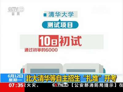 [视频]北大清华等自主招生“扎堆”开考