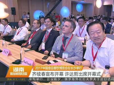 2017中国食品餐饮博览会在长沙举行 齐续春宣布开幕 许达哲出席开幕式