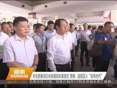 许达哲参加石长铁路动车首发式 常德、益阳迈入“动车时代”