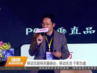 移动互联网岳麓峰会：移动生活 于斯为盛