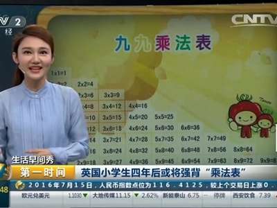 [视频]英国小学生四年后或将强背“乘法表”